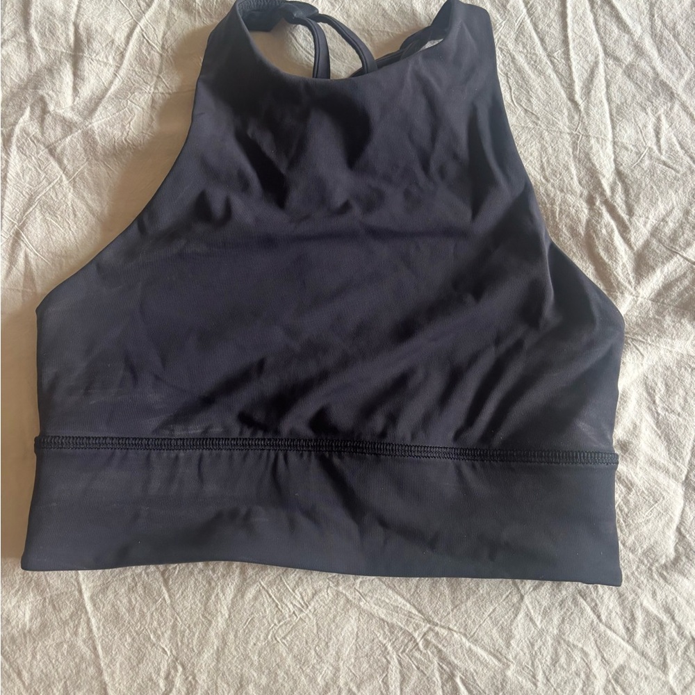 Lululemon Athletica Black High-Neck Sports Bra